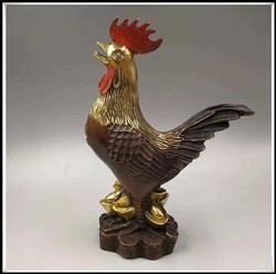 廠家供應銅雞動物雕塑擺件