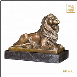 銀行門口獅子銅雕
