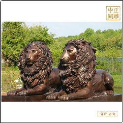 園林銅獅子雕塑