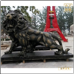 園林鑄銅獅子雕塑