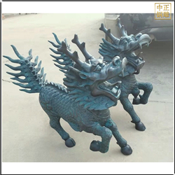 鑄造黃銅麒麟動物雕塑
