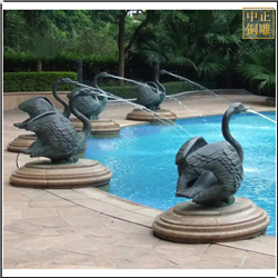 銅天鵝噴泉銅雕塑鑄造