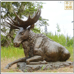 青銅駝鹿銅雕塑