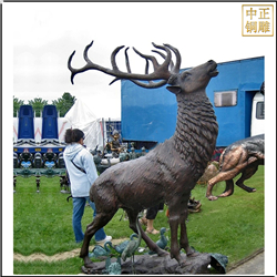 銅鹿雕塑鑄造廠家