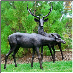 銅鹿景觀銅雕塑